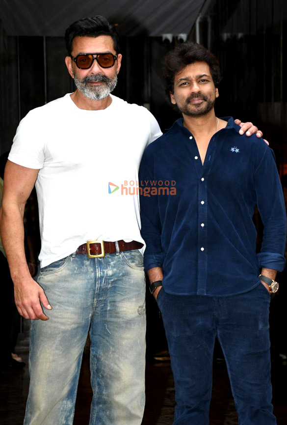 photos bobby deol and nikhil dwivedi snapped at special screening of bandar 1