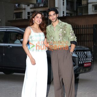 Photos: Vedang Raina, Sharvari snapped promoting their upcoming film Main Vaapas Aaunga