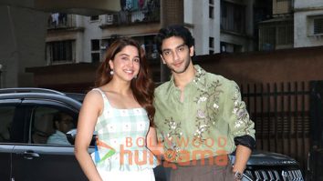 Photos: Vedang Raina, Sharvari snapped promoting their upcoming film Main Vaapas Aaunga