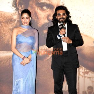 Photos: Ram Charan, Janhvi Kapoor, Buchi Babu Sana and others snapped at Peddi trailer launch in Mumbai