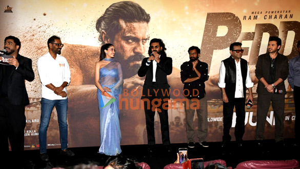 photos ram charan janhvi kapoor buchi babu sana and others snapped at peddi trailer launch in mumbai 3