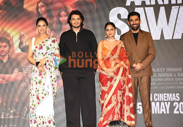 photos sanjay dutt nitu chandra srivastava tridha choudhary and others snapped at trailer launch of aakhri sawal 9