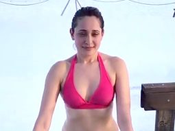 Pragya Jaiswal experience ice bath in a snow