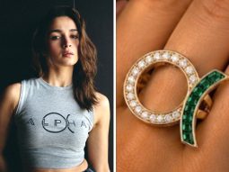 Alia Bhatt wears customised Alpha logo ring by Meroh during film promotions
