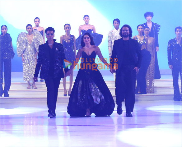 Photos: Karan Johar and Kiara Advani walked the ramp for Rahul Mishra’s car launch