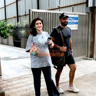 Photos: Karishma Tanna and Varun Bangera snapped at the gym in Bandra