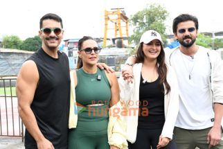 Photos: Neha Dhupia, Angad Bedi, Sonakshi Sinha, and Zaheer Iqbal snapped shooting the Double Date episode