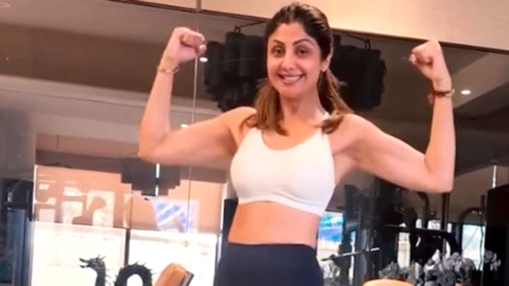 Shilpa Shetty flexing her flexibility