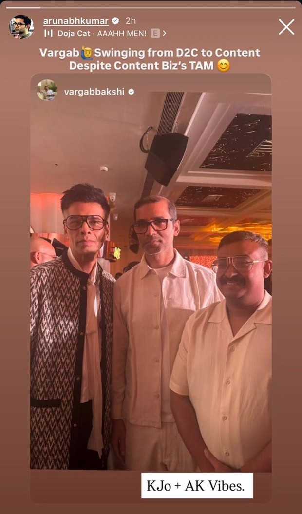 India's two biggest creative powers in one frame: TVF's Arunabh Kumar and filmmaker Karan Johar at IIFA Connex