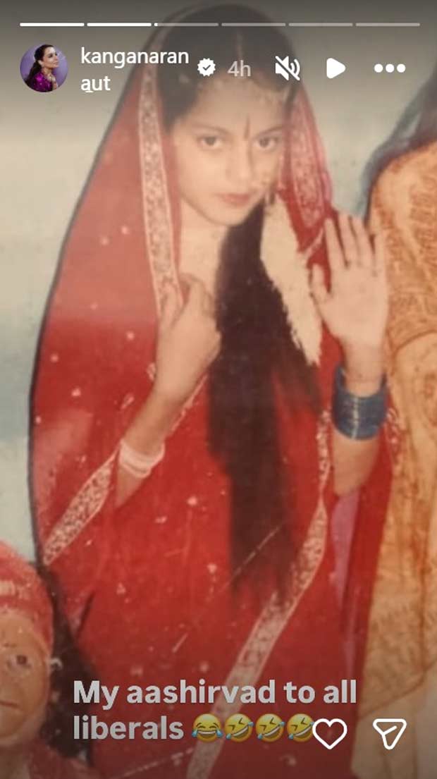 Kangana Ranaut shares childhood photo as Sita a day after Ramayana trailer launch; says, “My aashirvaad to all the liberals”