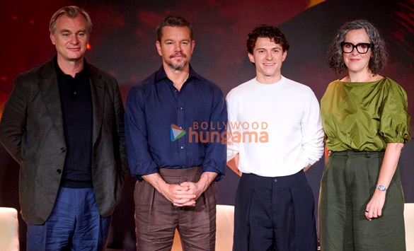 photos christopher nolan matt damon tom holland emma thomas snapped in mumbai for the odyssey premiere and press conference 3