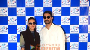 Photos: Neha Dhupia, Sachin Tendulkar and others were snapped at the launch of Ace Juniors by Ajit and Fatema Agarkar