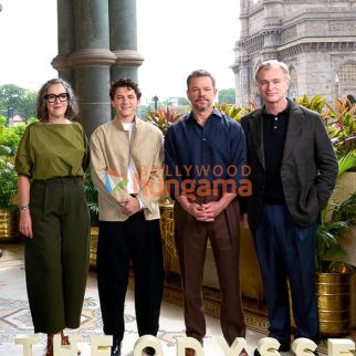 Photos: Team of The Odyssey snapped posing in front Gateway Of India at the backdrop in Mumbai