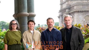 Photos: Team of The Odyssey snapped posing in front Gateway Of India at the backdrop in Mumbai