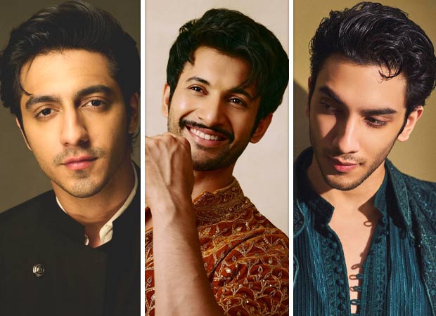 Bollywood oyuncuları Ahaan Panday, Rohit Saraf, Vedang Raina geleneksel Raksha Bandhan kıyafetleri içinde.