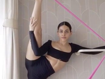 Alaya F showcasing her amazing flexibility