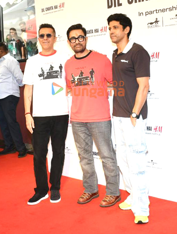 photos aamir khan farhan akhtar and ritesh sidhwani at 25 years celebrations of dil chahta hai 3