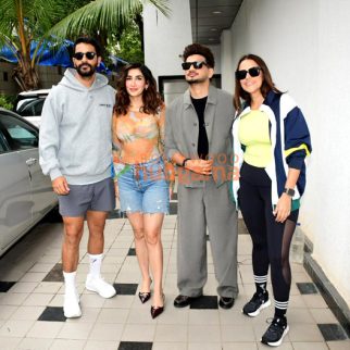 Photos: Neha Dhupia, Angad Bedi, Munawar Faruqhi and Parul Gulati snapped at Ariel studio