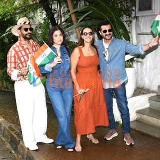 Photos: Neha Dhupia, Angad Bedi, Sanjay Kapoor and Maheep Kapoor snapped shooting for Double Date at Olive in Bandra