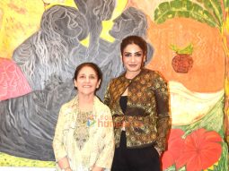 Photos: Raveena Tandon inaugurates veteran artist Kiran Chopra’s exhibition