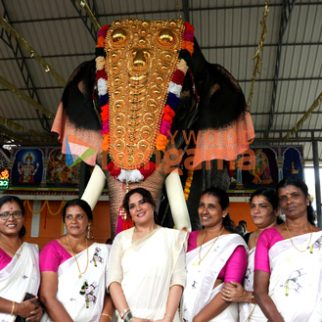 Photos: Richa Chadha and PETA India gift life-size mechanical elephant to Kerala's Gurupuram Sree Maha Vishnu temple