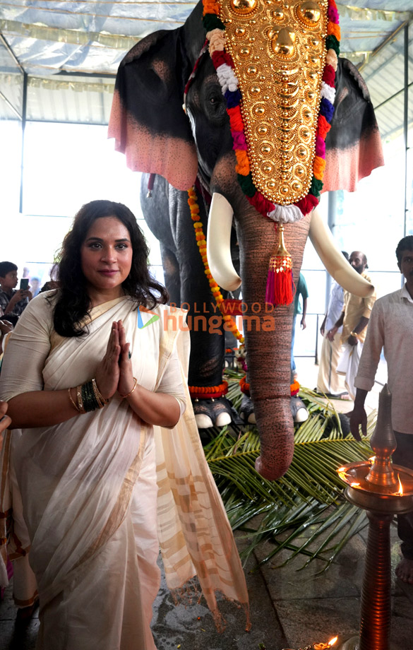 photos richa chadha and peta india gift life size mechanical elephant to keralas g 6