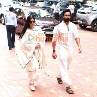 Photos: Vicky Kaushal, Katrina Kaif, Aruna Irani and others attend late Kuku Kohli's Prayer Meet