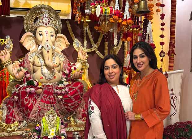 Sara Ali Khan shares glimpses from Nidhi Dutta’s family Ganpati celebrations; see post