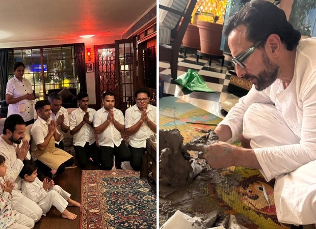Saif Ali Khan ve Kareena Kapoor Khan Ganesh Chaturthi töreninde