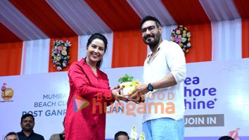 Photos: Ajay Devgn, Amruta Fadnavis and others were snapped at Grace Divyaj Foundation’s Sea Shore Shine Clean-Up Drive 2026