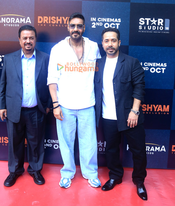 photos ajay devgn shriya saran tabu and others grace the trailer launch of drishyam the conclusion in goa 1