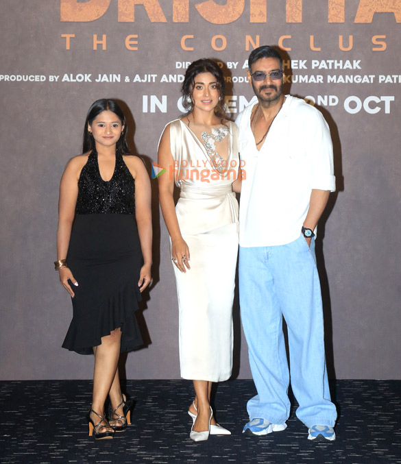 photos ajay devgn shriya saran tabu and others grace the trailer launch of drishyam the conclusion in goa 5