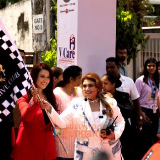 Photos: Amruta Fadnavis flagged off the annual drive for Cancer Awareness hosted by Queens Drive Club at Bastian, Juhu