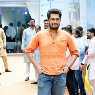 Photos: Junaid Khan snapped at Bhumi pooja of a building in Pali Hill