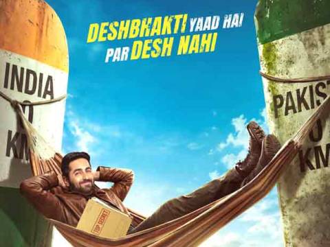 Ayushmann Khurrana literally hangs between India and Pakistan in quirky first poster of Udta Teer; film to release on October 9 Ayushmann Khurrana literally hangs between India and Pakistan in quirky first poster of Udta Teer; film to release on October 9