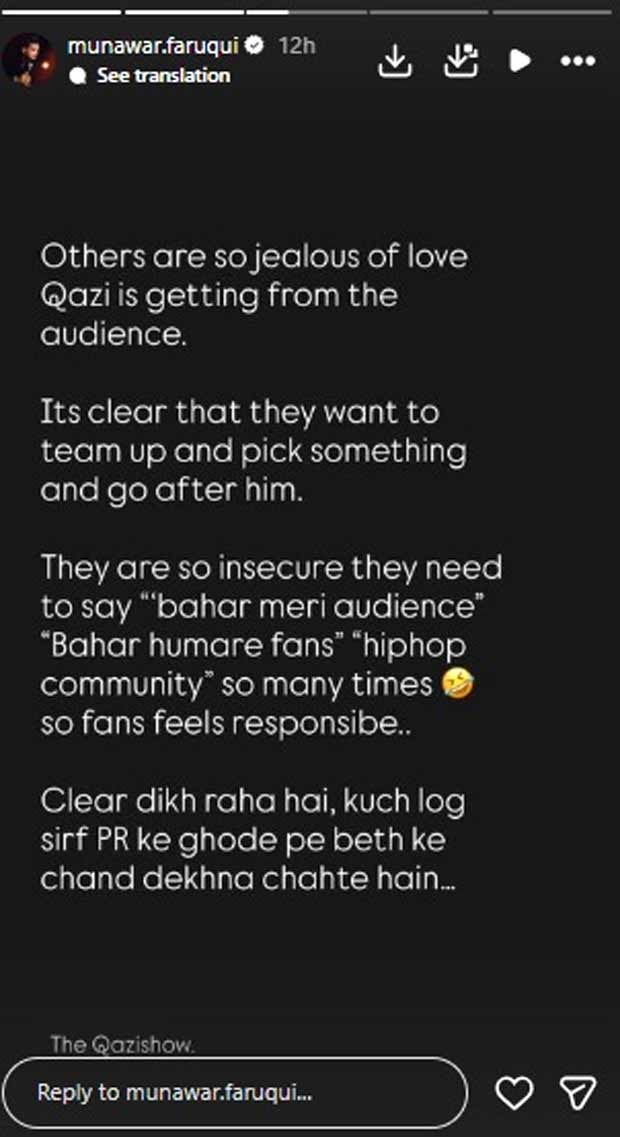 Bigg Boss 20: Munawar Faruqui supports Qazi Touqeer amid health crisis, takes dig at contestants’ “PR”; says, “They are so insecure”