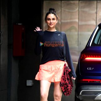 Photos: Aditi Rao Hydari snapped outside a gym in Bandra