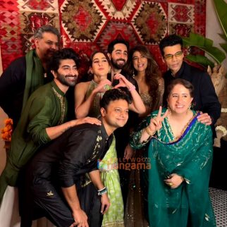 Photos: Karan Johar, Bhushan Kumar, Sara Ali Khan and others were snapped at Ayushmann Khurrana and Tahira Kashyap's Diwali festivities