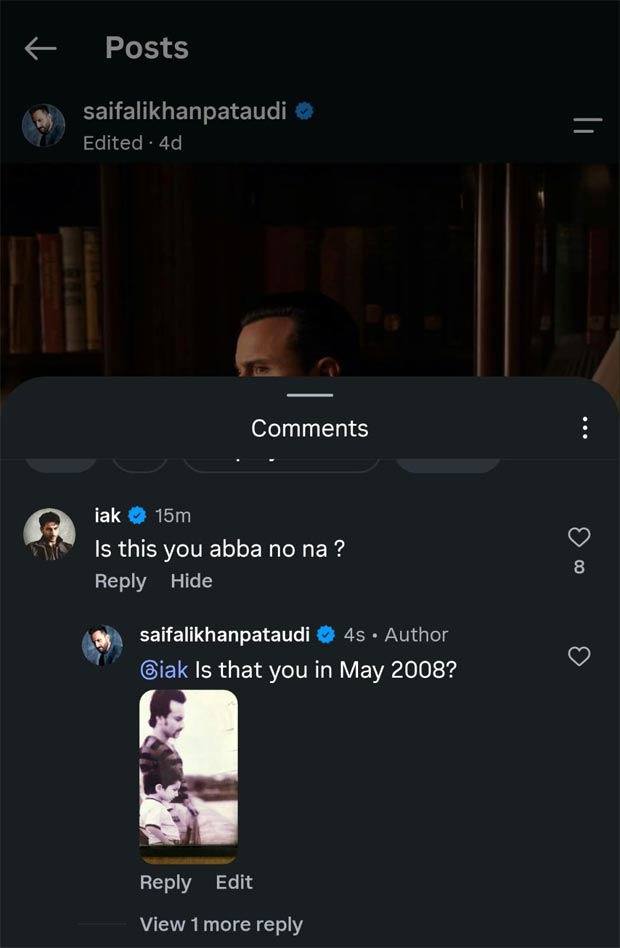 Saif Ali Khan turns the tables on Ibrahim Ali Khan with an 18-year-old throwback after his son’s comment on IG debut post!