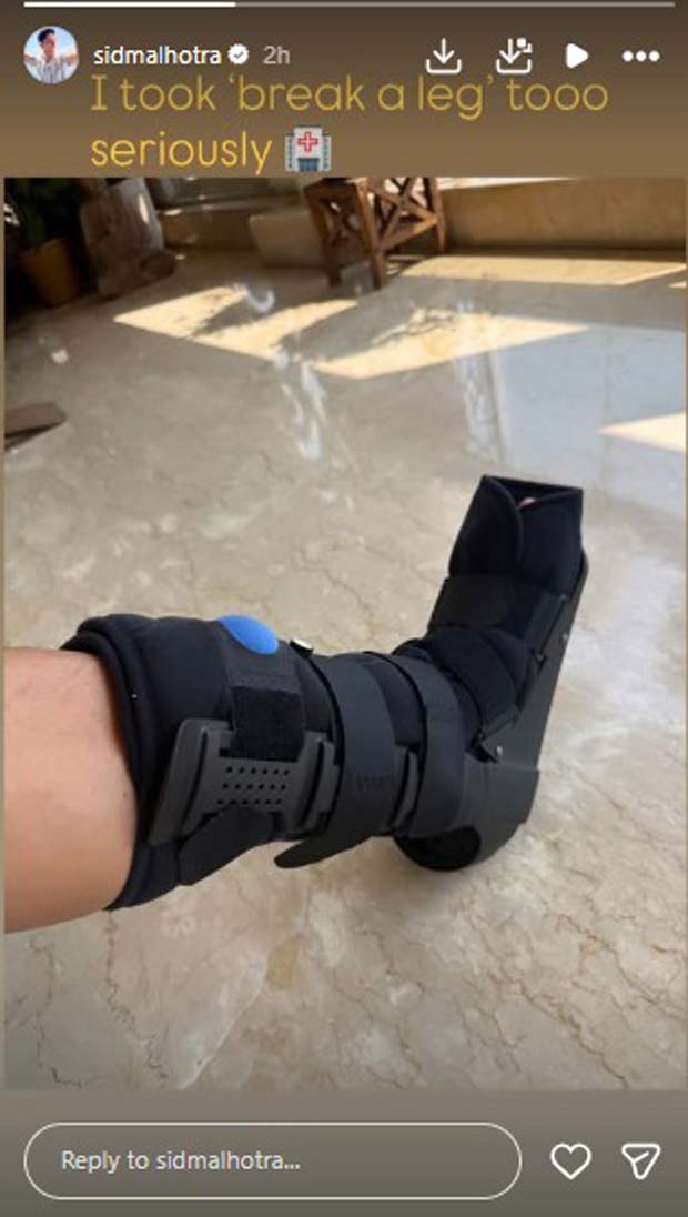 Sidharth Malhotra suffers leg injury, shares photo with a witty note!