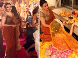 Soha Ali Khan performs Dhunuchi dance at Durga Puja Pandal; celebrates Dussehra at home with Daughter Inaaya