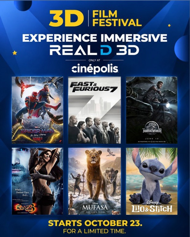 Cinépolis India and RealD announce 3D Film Festival across 18 cities, tickets priced at Rs 150 3 : Bollywood News Cinépolis India and RealD announce 3D Film Festival across 18 cities, tickets priced at Rs 150 3 : Bollywood News